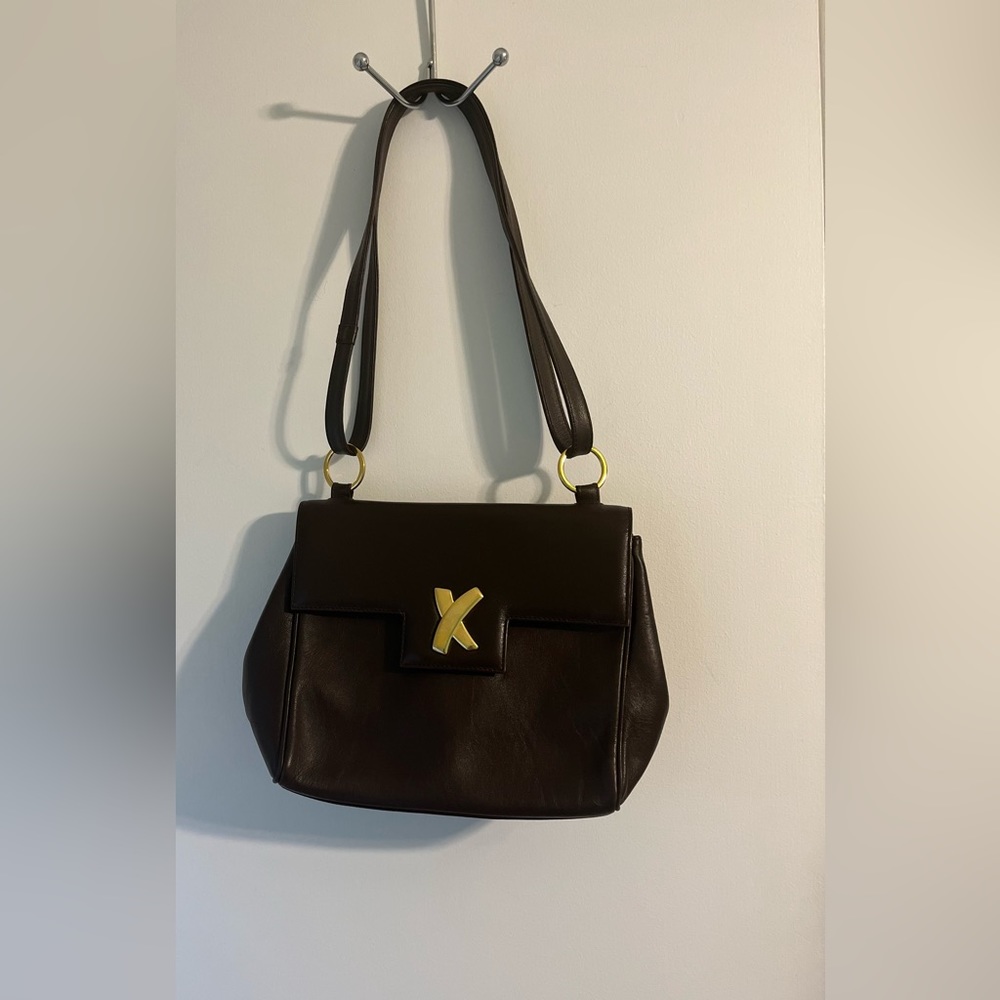 Vintage Paloma Picasso Chocolate Brown Shoulder/Crossbody Bag